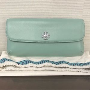 Tory Burch Diana Large Turnlock Clutch Mint Green